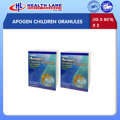 APOGEN KANAK-KANAK GRANULES (1Gx80'S)x2